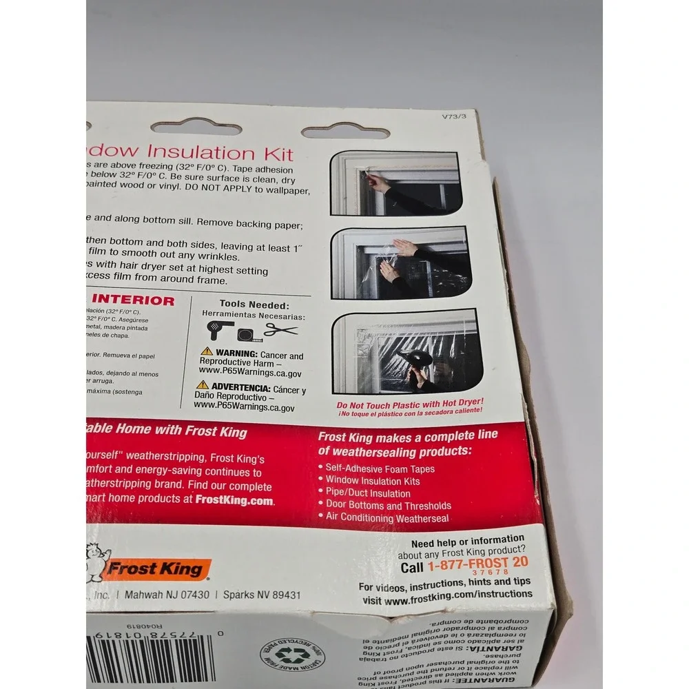 Frost King 3 Pack Indoor Window Insulation‎ Shrink Kit Save Up To 35% Heat Loss